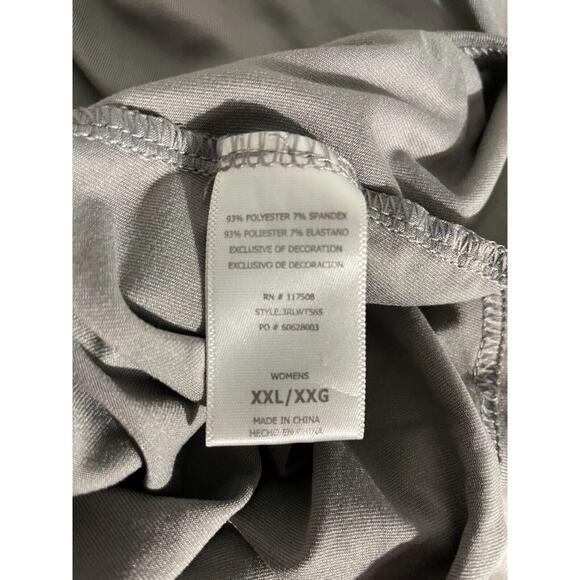 Reebok Womens Plus Size 2XL Tank Top Sleeveless T Shirt Gray Athleisure - Picture 8 of 9